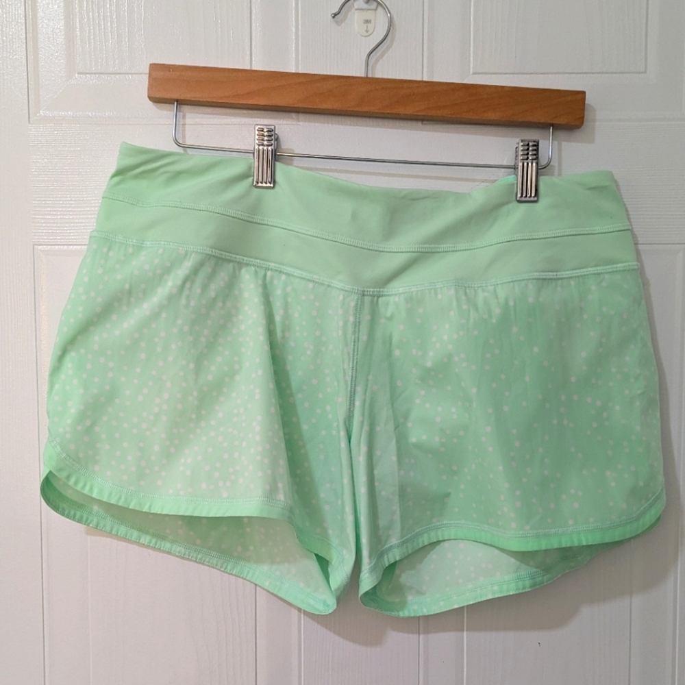 Lululemon Speed Run Mint Green Women's Shorts size 10